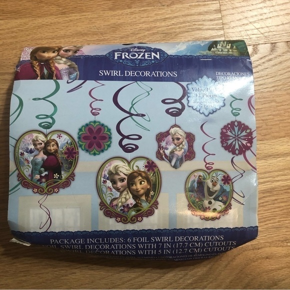 Disney Frozen Swirl Decorations Party NEW Elsa and Anna Birthday - Picture 2 of 5